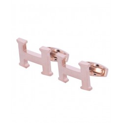 Hermes Logo Golden Cufflinks